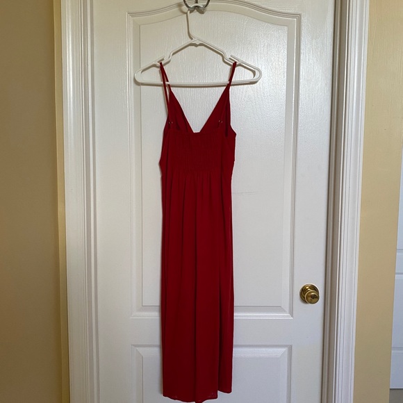 Re:Named Red Linen Sleeveless Midi Sundress - Picture 3 of 7